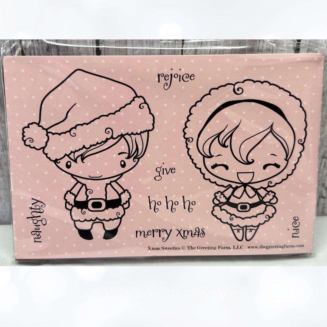 The Greeting Farm XMAS SWEETIES Christmas Anya Ian Santa Rubber Stamps