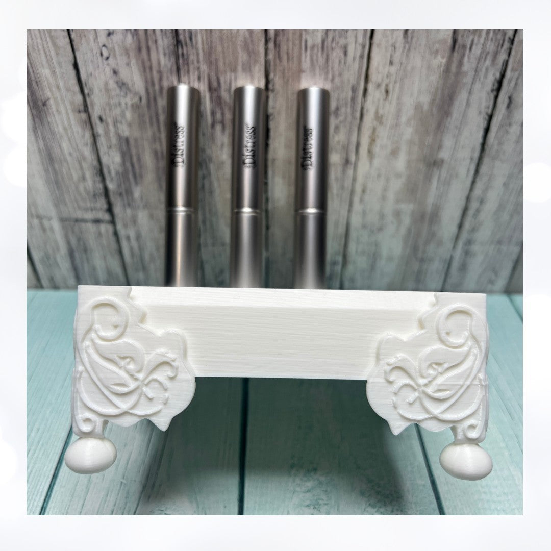 White Tim Holtz MINI BLENDING BRUSH Holder 3D Printed Organizer Storage