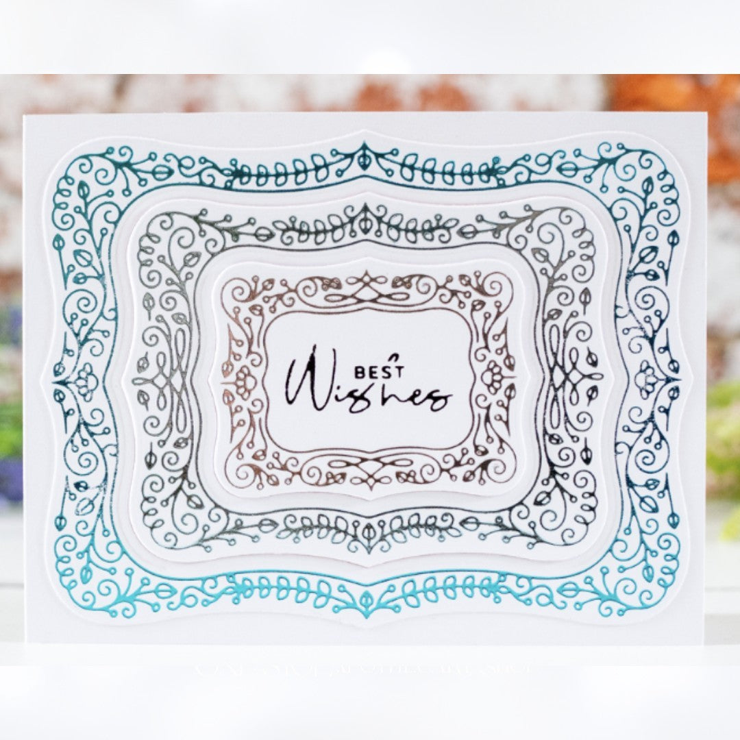 Spellbinders Glimmer ILLUSTRATIVE FLORAL Frames Hot Foil of the Month July 2020