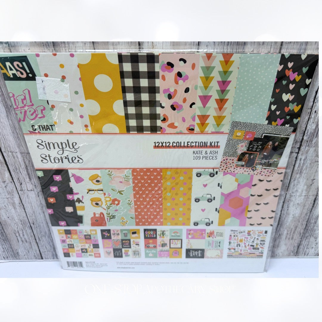Simple Stories VINTAGE BLISS Kate & Ash 12x12 Scrapbook Paper Stickers Kits