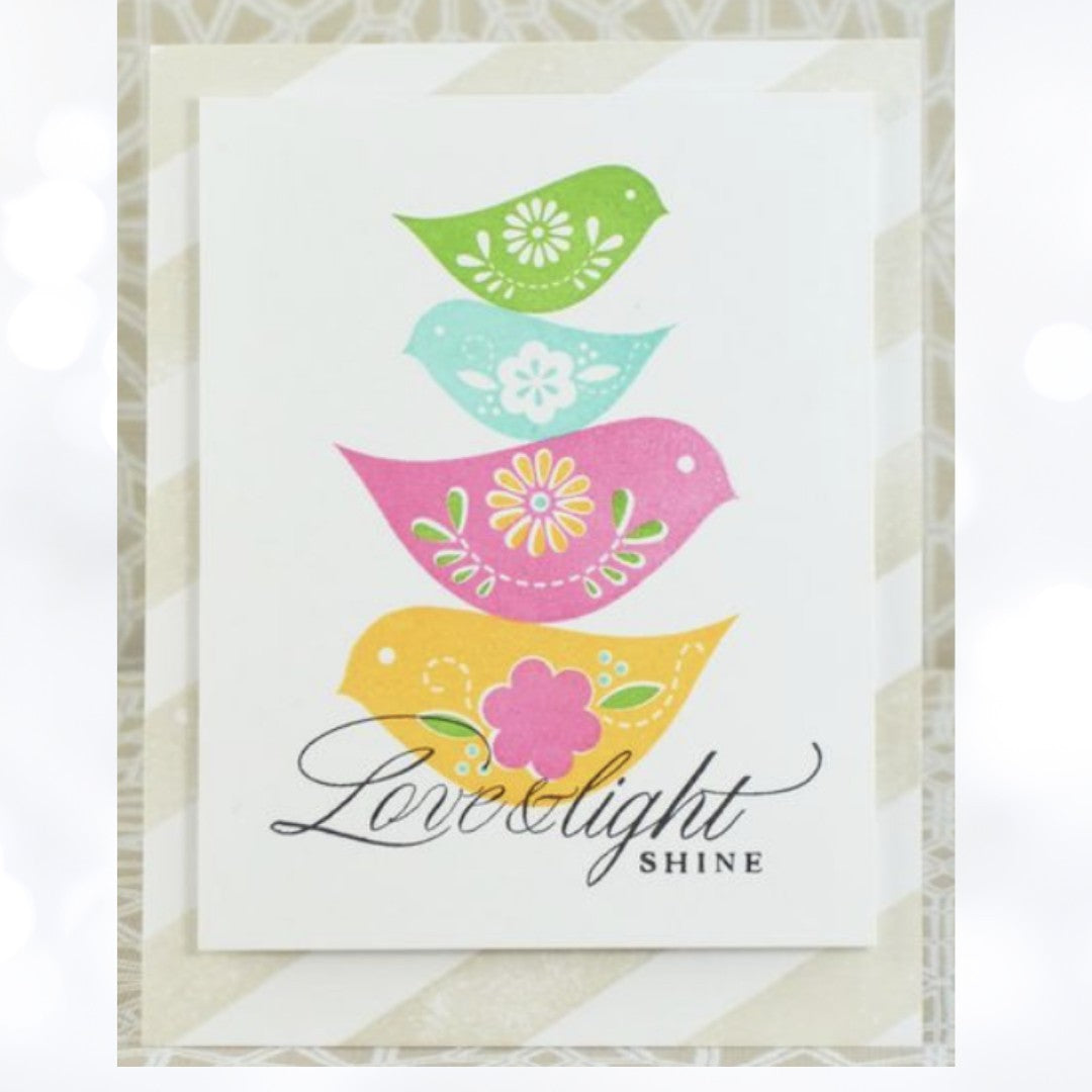 Papertrey Ink SONGBIRDS Bird Rubber Stamps AS IS**