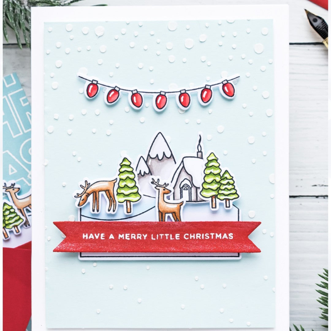 Simon Says Stamp WINTER SCENE Christmas Rubber Stamps Dies