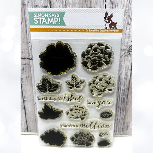 Simon Says Stamp Clearly Besotted STAMPTEMBER Chrysanthemums Rubber Stamps