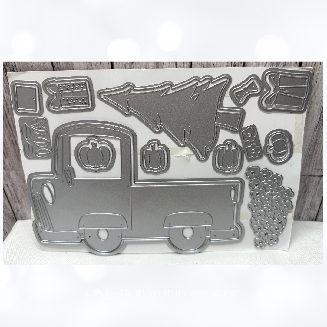 The Stamps of Life 5X7 TRUCK FOLD ITs Pickup Dies & Rubber Stamps