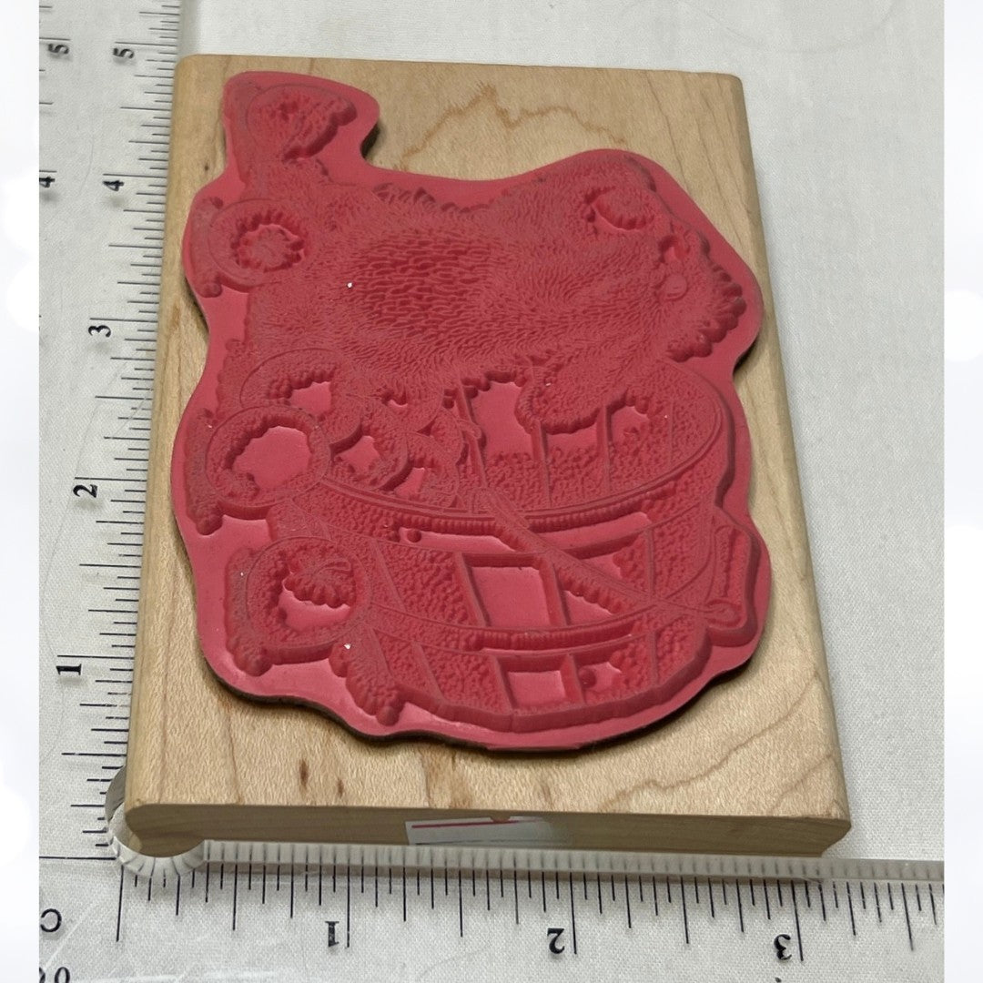 House Mouse AN APPLE A DAY Hop-It Rabbit Hoppers Fall Autumn Rubber Stamp