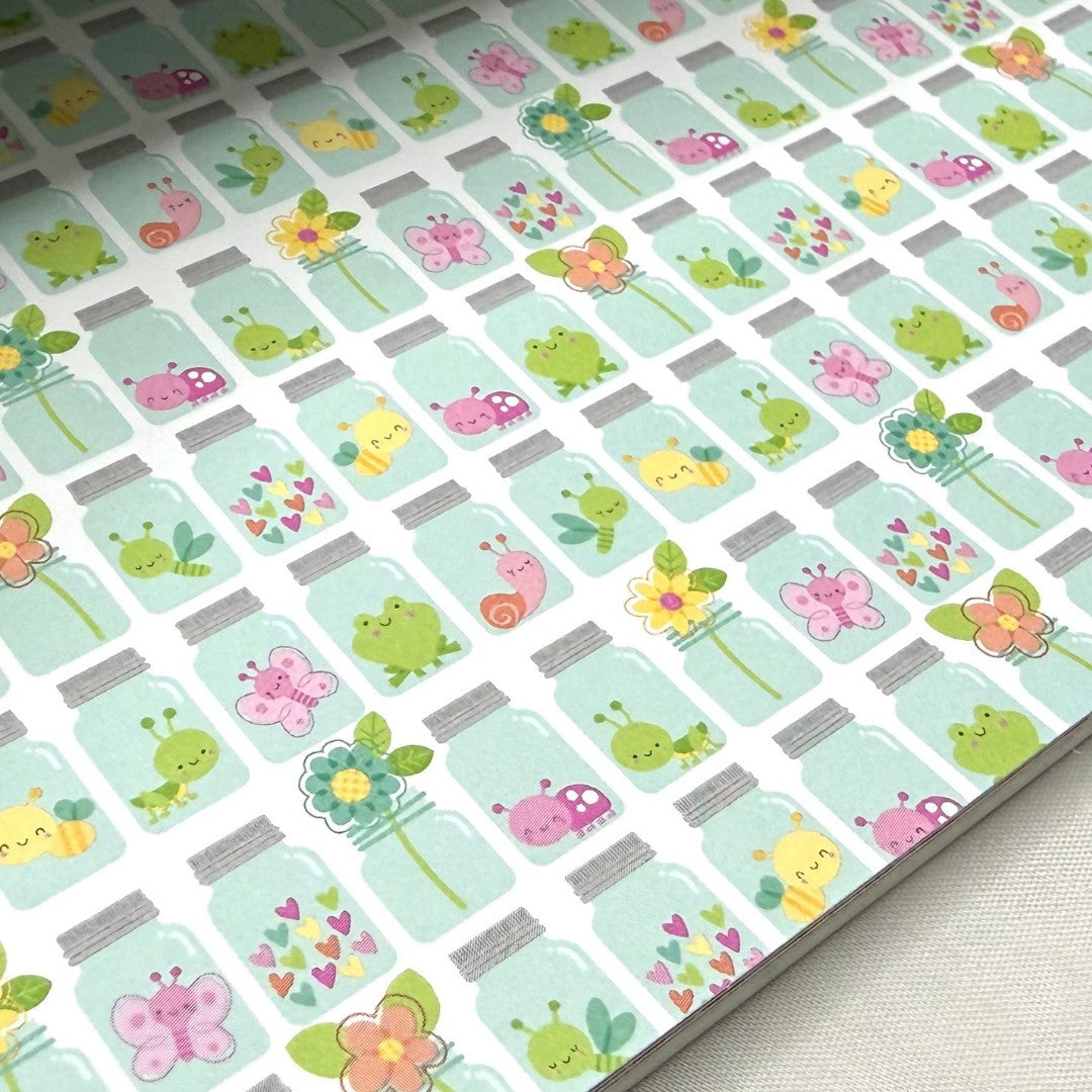 Doodlebug SPRING THINGS Bugs Butterflies 6x6 Cardstock Paper 24 Sheets