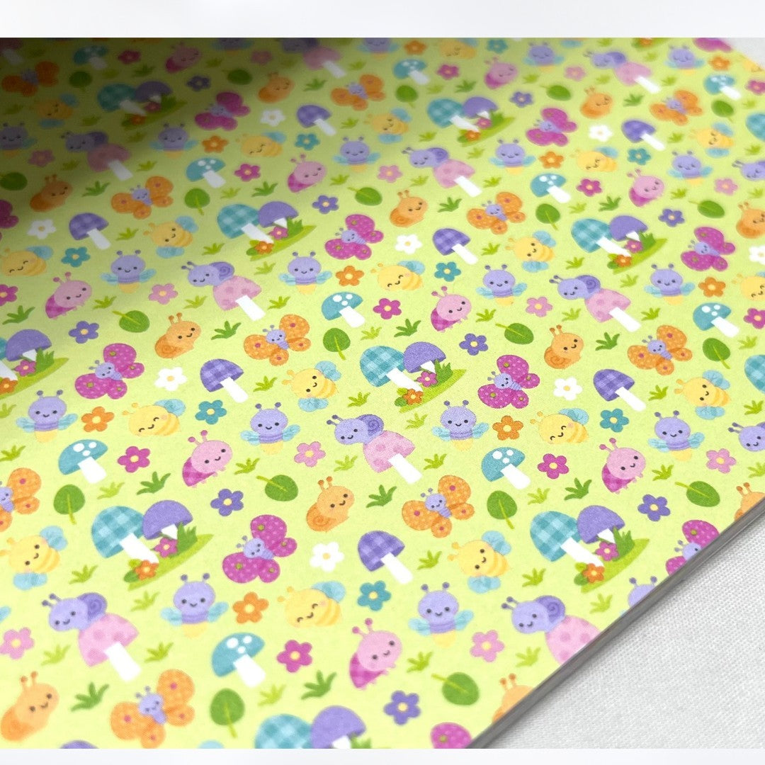 Doodlebug FAIRY GARDEN 6x6 Cardstock Paper Pack 24 Sheets