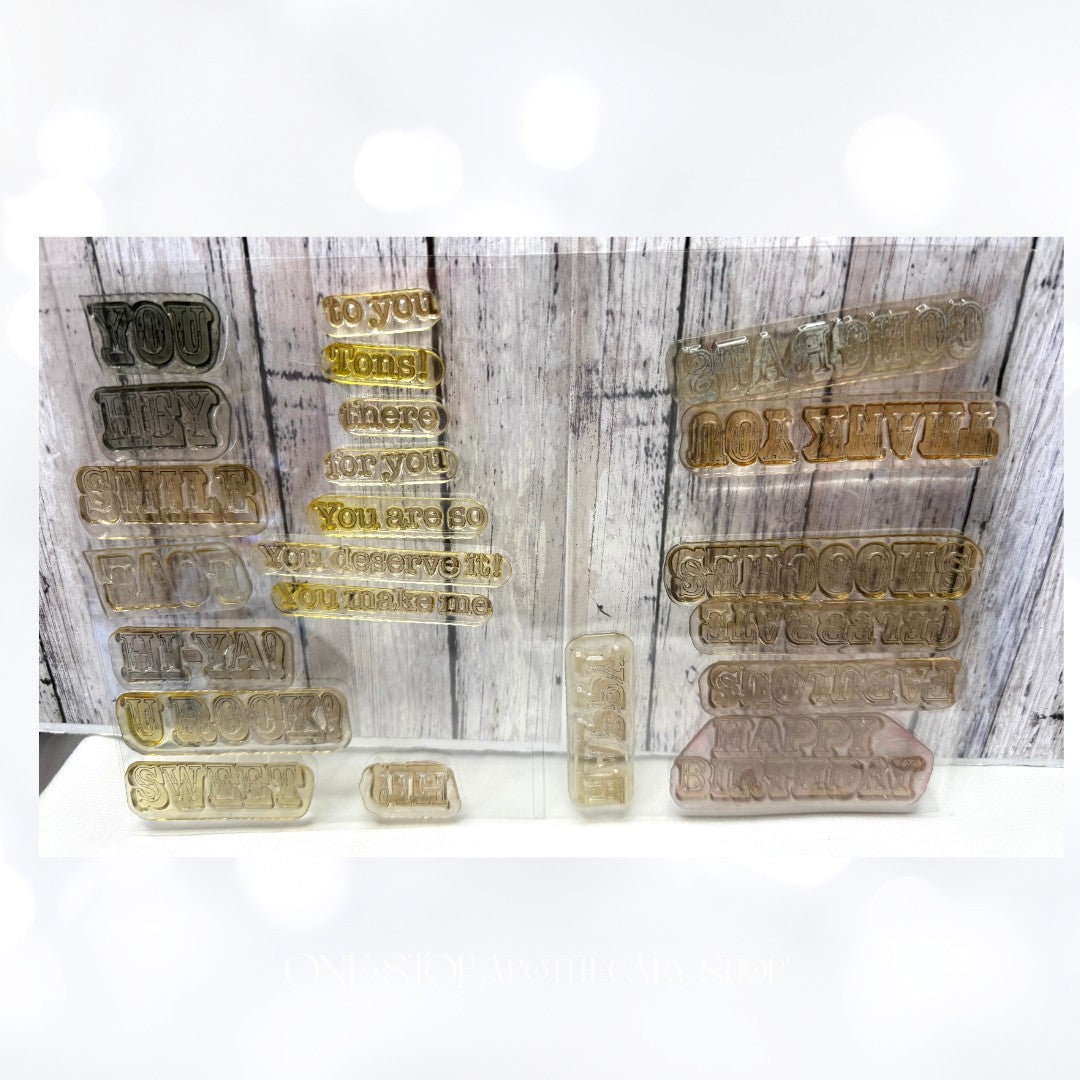 Papertrey Ink SAY IT WITH STYLE Greetings Sentiments Rubber Stamps