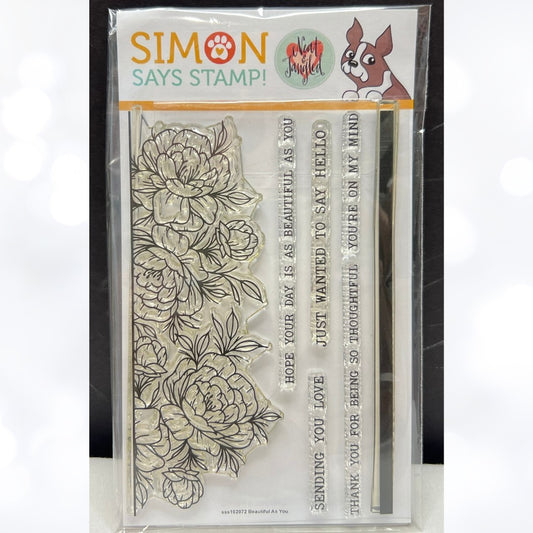 Simon Says Stamp Neat & Tangled BEAUTIFUL AS YOU Stamptember Rubber Stamps