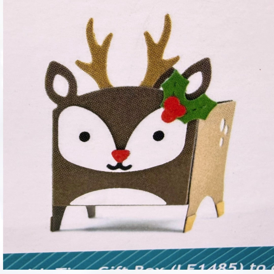 Lawn Fawn TINY GIFT BOX Add On Deer & Bat Halloween Christmas Reindeer Dies Rare