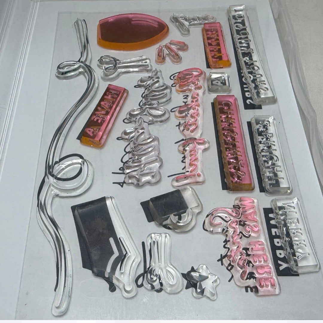 Stampin Up MERRY & BRIGHT Christmas Lights Rubber Stamps Dies