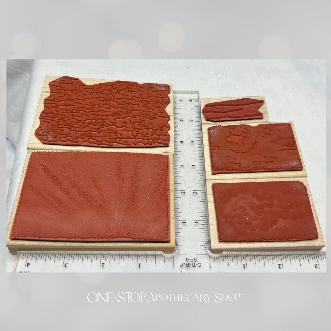 Stampscapes CLOUDS Moon Aurora Borealis Celestial Rubber Stamps Lot of 5