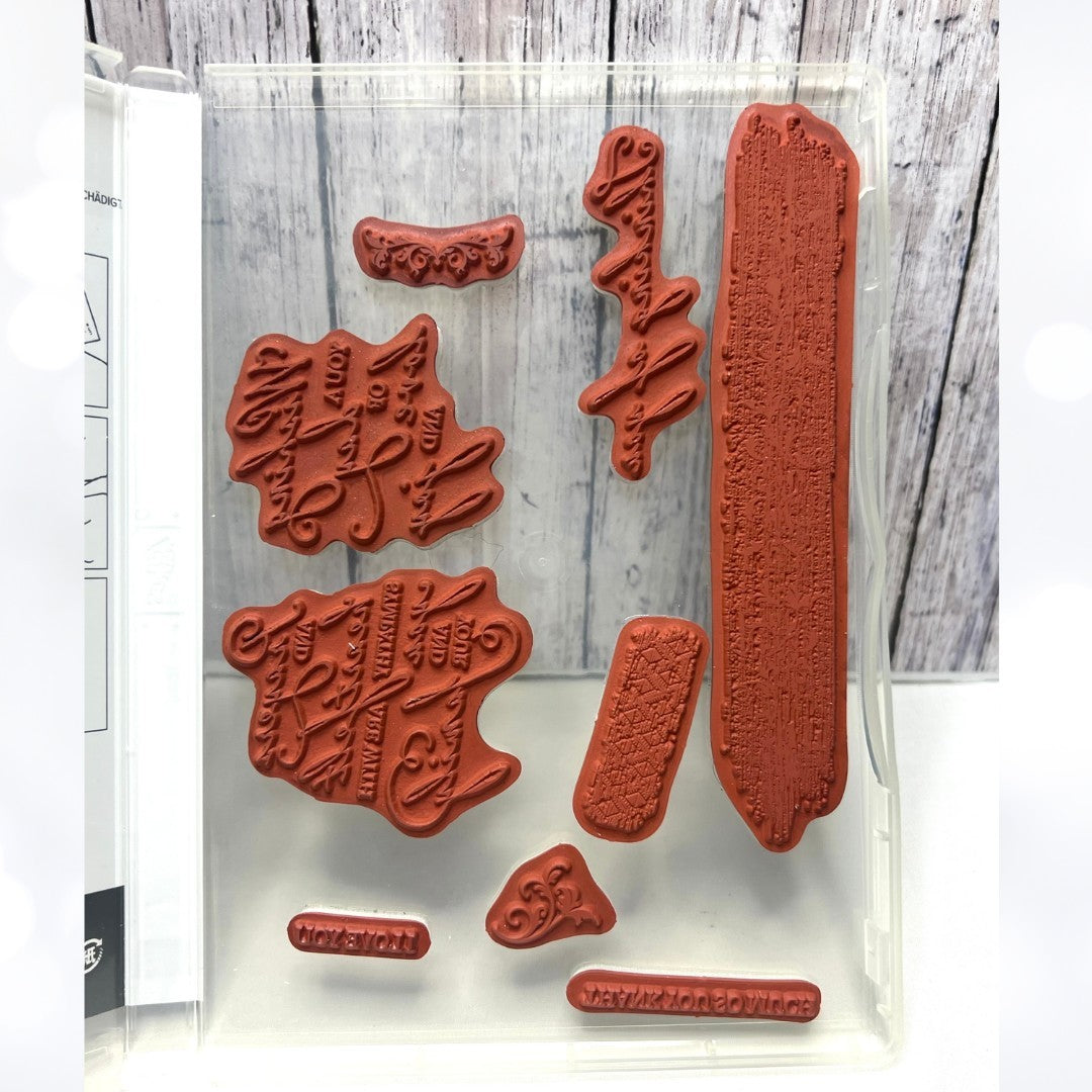 Stampin Up WOVEN HEIRLOOMS Frames Rubber Stamps Dies Embossing Folders