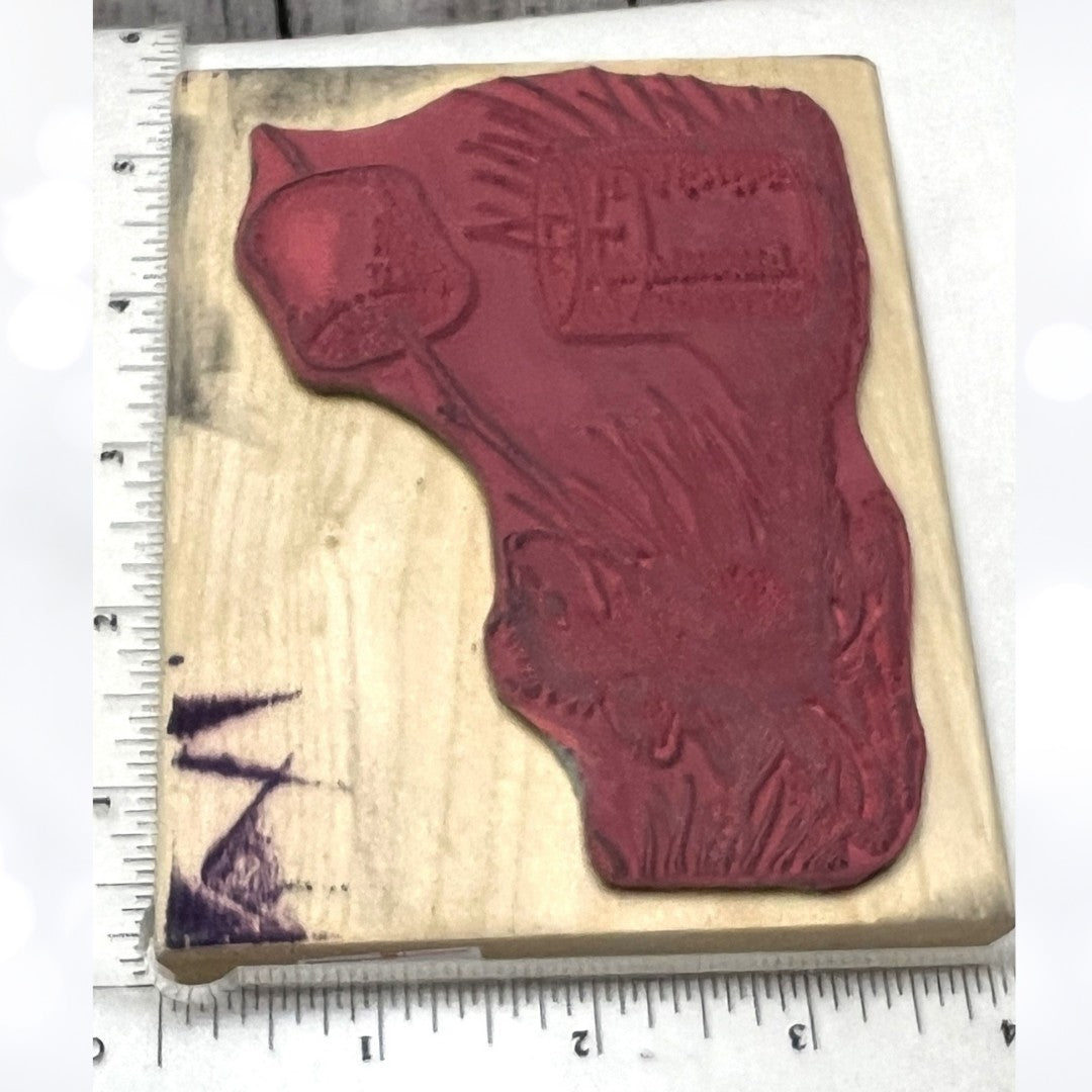 House Mouse ROASTING MARSHMALLOW Christmas Mice Rubber Stamp