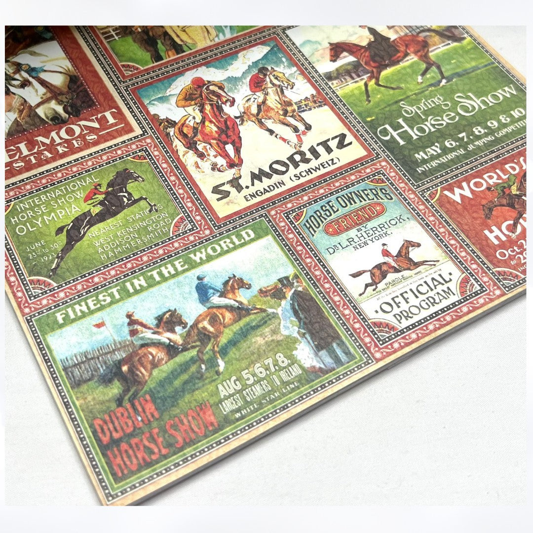 Graphic 45 OFF TO THE RACES Horses 8x8 Cardstock Paper Pack 24 Sheets