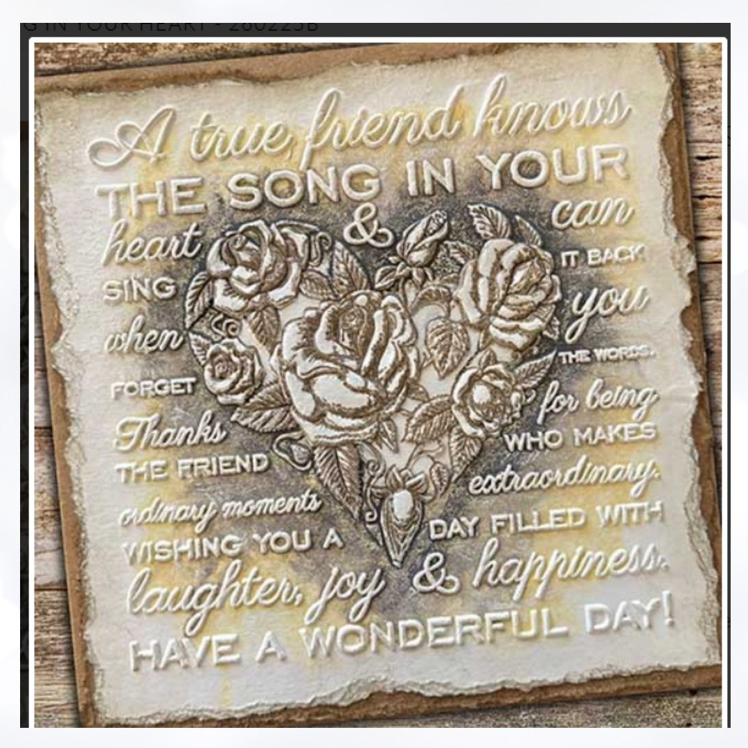 Stamps By Me SONG IN YOUR HEART Valentines Day Friend Rubber Stamps & Folder