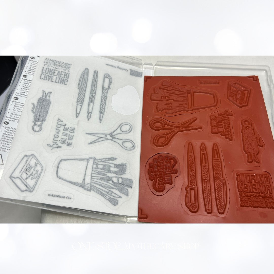 Stampin Up CRAFTING FOREVER Crafts Rubber Stamps