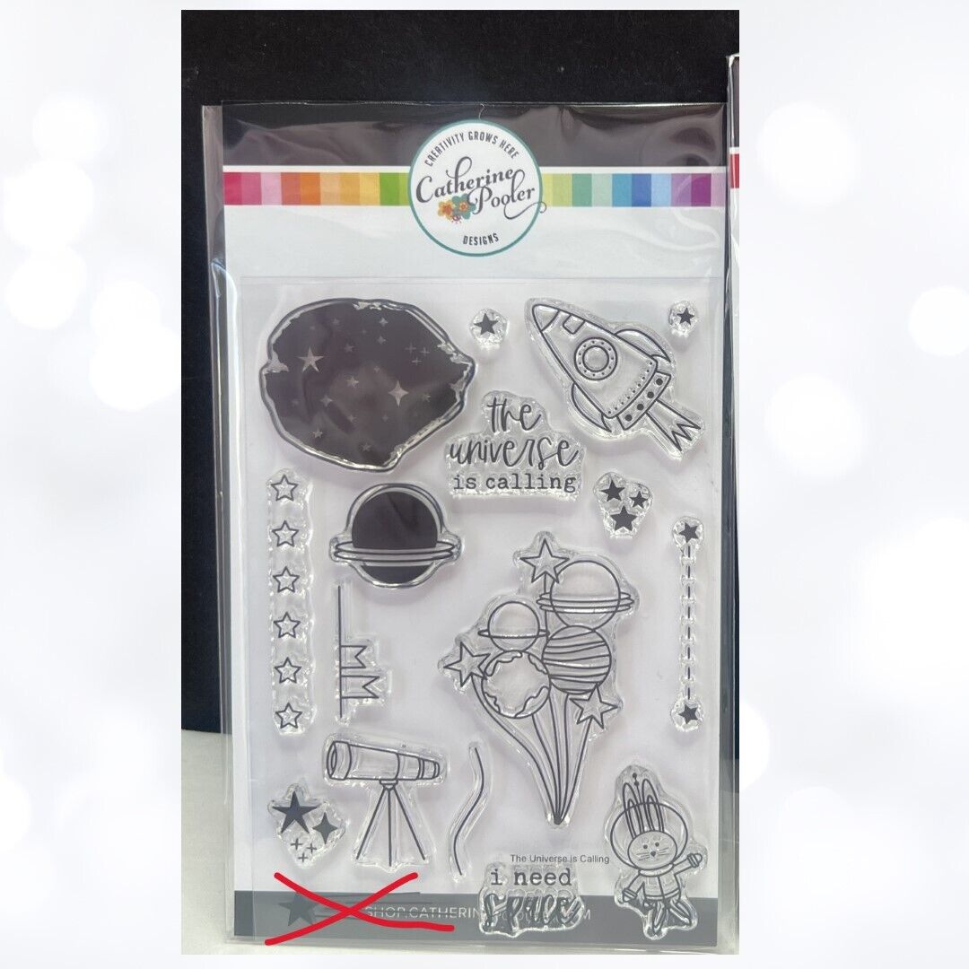 Catherine Pooler SET SAIL Space Rocket Boat Rubber Stamps AS IS**