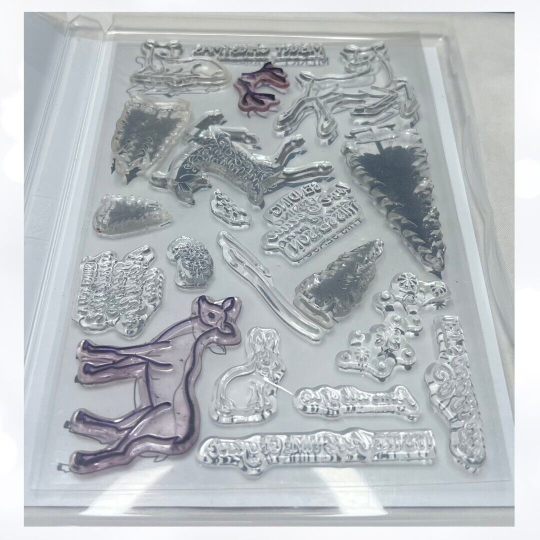 Stampin Up PEACEFUL DEER Christmas Rubber Stamps