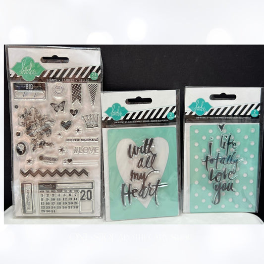 Heidi Swapp PLANNER Calendr Journal Rubber Stamps Stencils Lot of 3