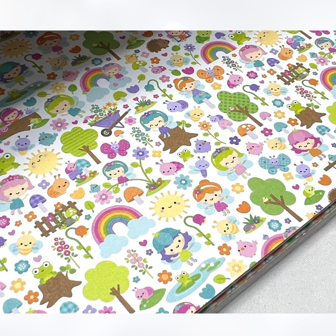 Doodlebug FAIRY GARDEN 6x6 Cardstock Paper Pack 24 Sheets