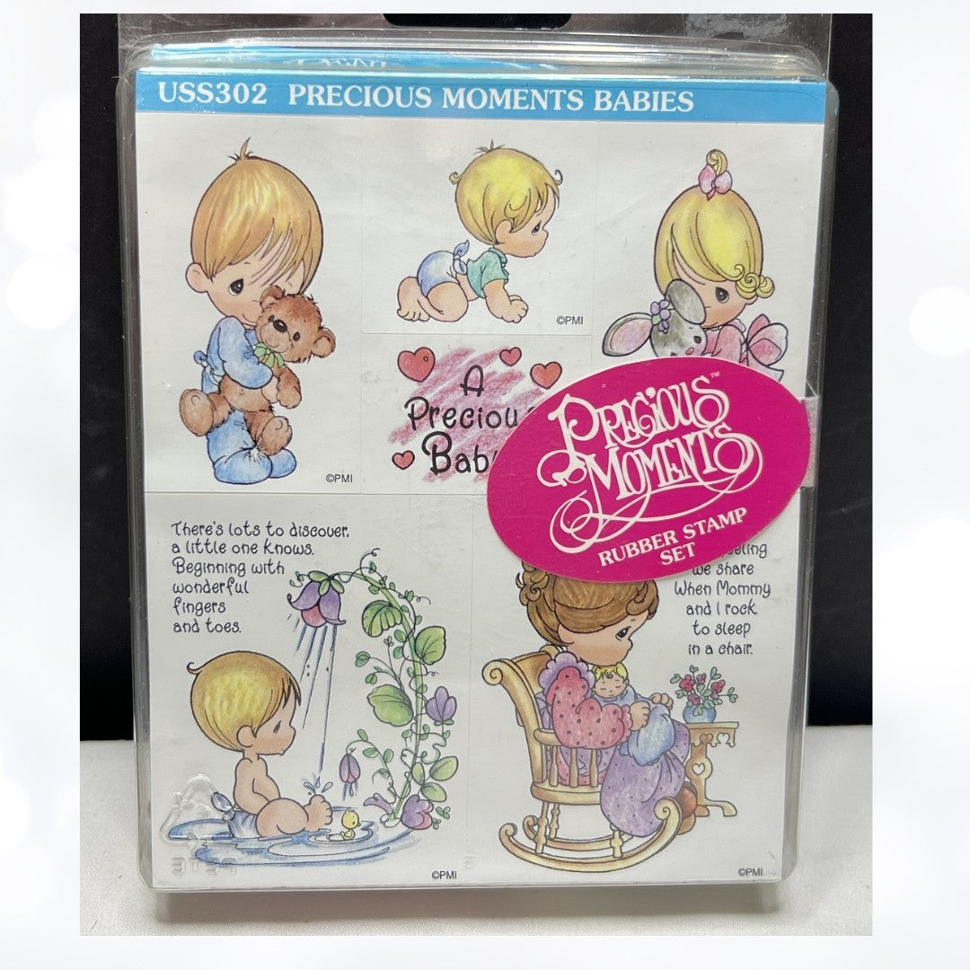 Precious Moments BABIES Baby Shower Boy Girl Foam Rubber Stamps