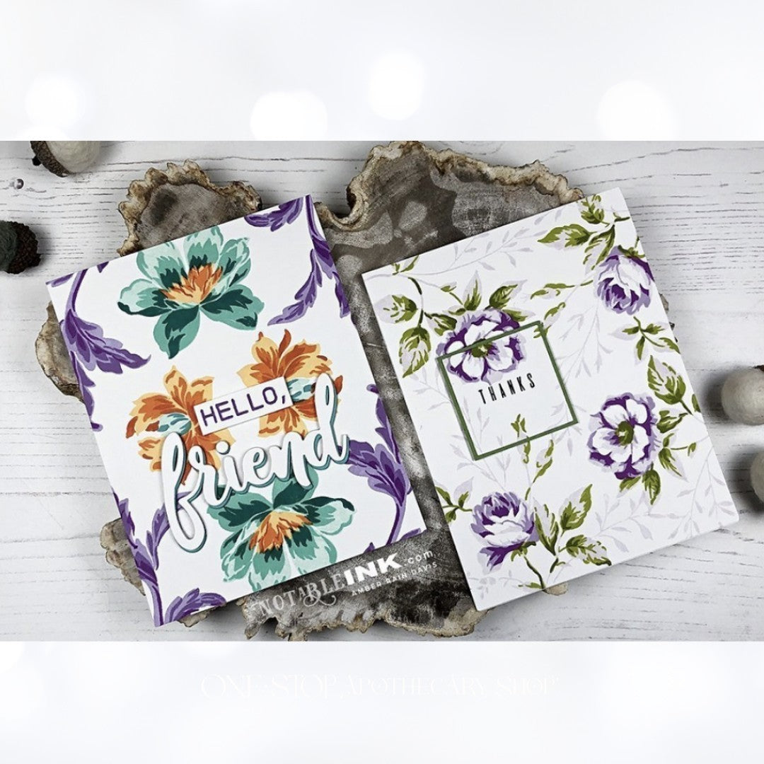 Altenew ANGELIQUE MOTIFS Flowers Floral 6x8 Rubber Stamps Dies Mask