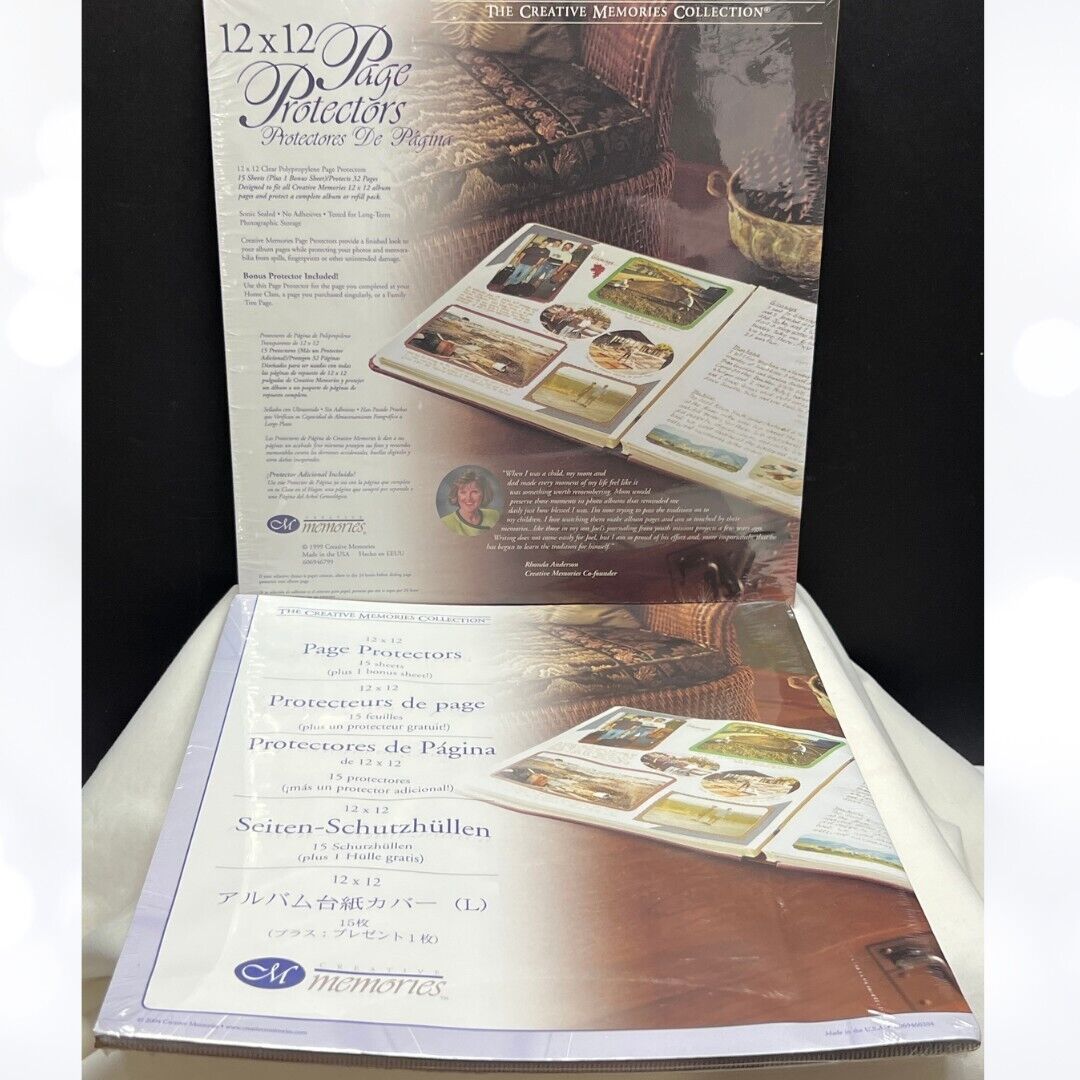 Creative Memories PAGE PROTECTORS 12x12 Scrapbook Album Refills Lot of 2