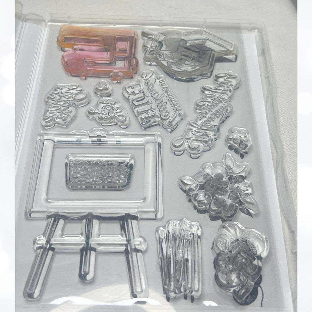Stampin Up CRAFTING WITH YOU Crafts Sewing Rubber Stamps Dies