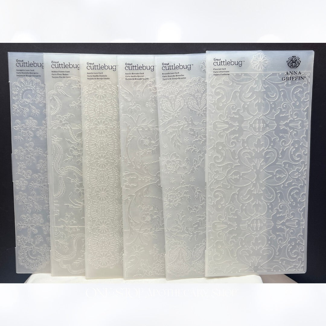 Anna Griffin GATEFOLD Card 12x5 Embossing Folders Set of 6