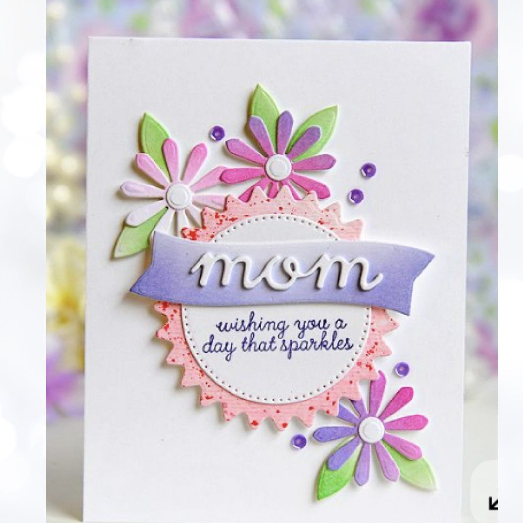 Reverse Confetti BASKET Flowers For Mom Mothers Day Dies