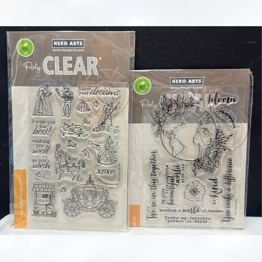 Hero Arts AS YOU WISH Beautiful World Fairy Tale Rubber Stamps Lot