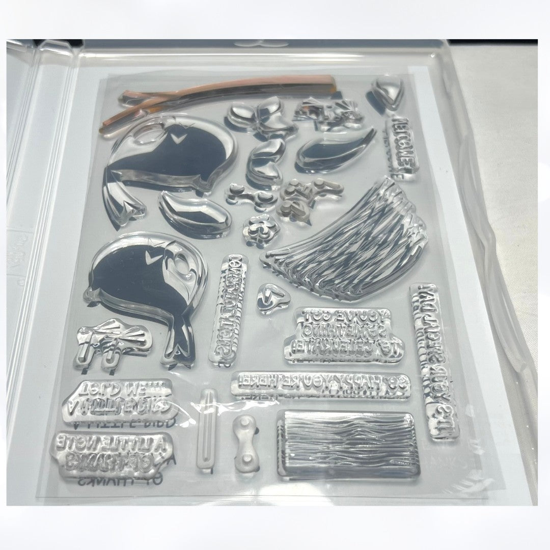 Stampin Up SWEET SONGBIRDS Bird Builder Punch Rubber Stamps