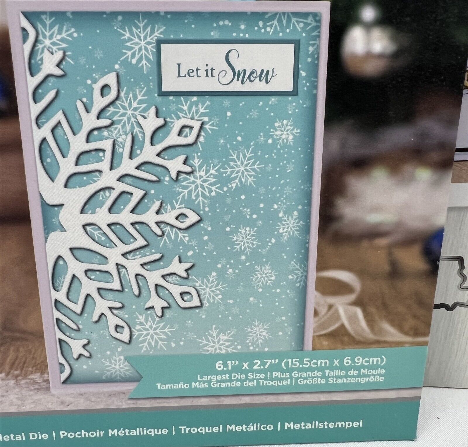 Gemini SENDING FESTIVE WISHES Christmas Snowflake Village Rubber Stamps Dies Lot