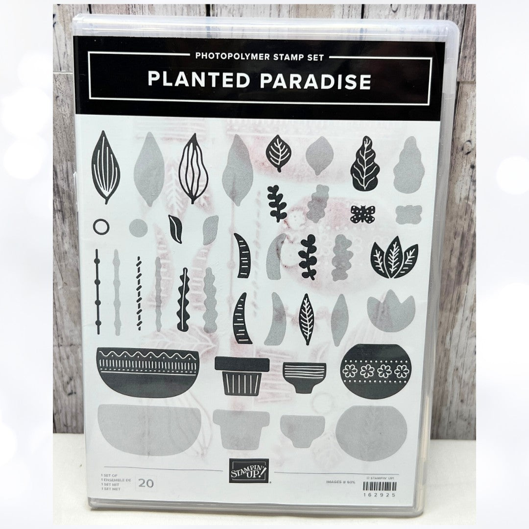 Stampin Up PLANTED PARADISE Plants Rubber Stamps