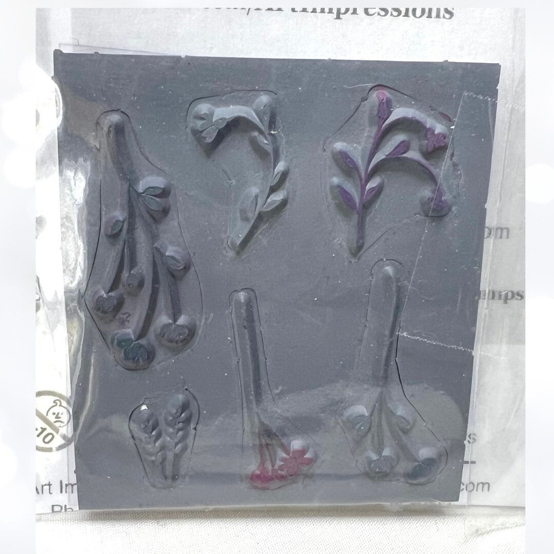 Art Impressions FLOWERS Watercolor Floral Sets 1, 2, & 3 Rubber Stamps Lot