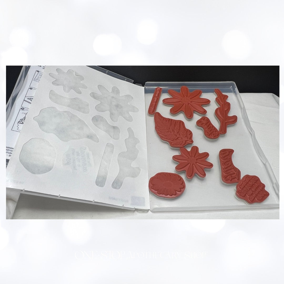 Stampin Up DAISY LANE Flowers Rubber Stamps Large Punch