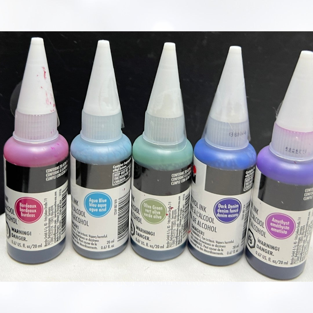 Marabu ALCOHOL INKS 0.67oz Lot of 9