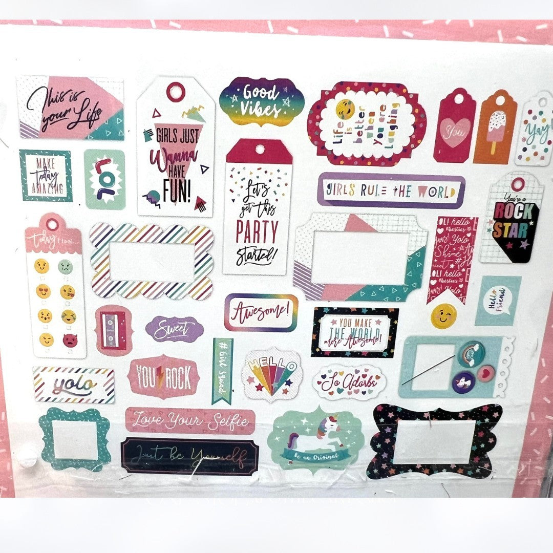 Echo Park TEEN SPIRIT Girl 12x12 Scrapbook Paper Cardstock Ephemera Kits
