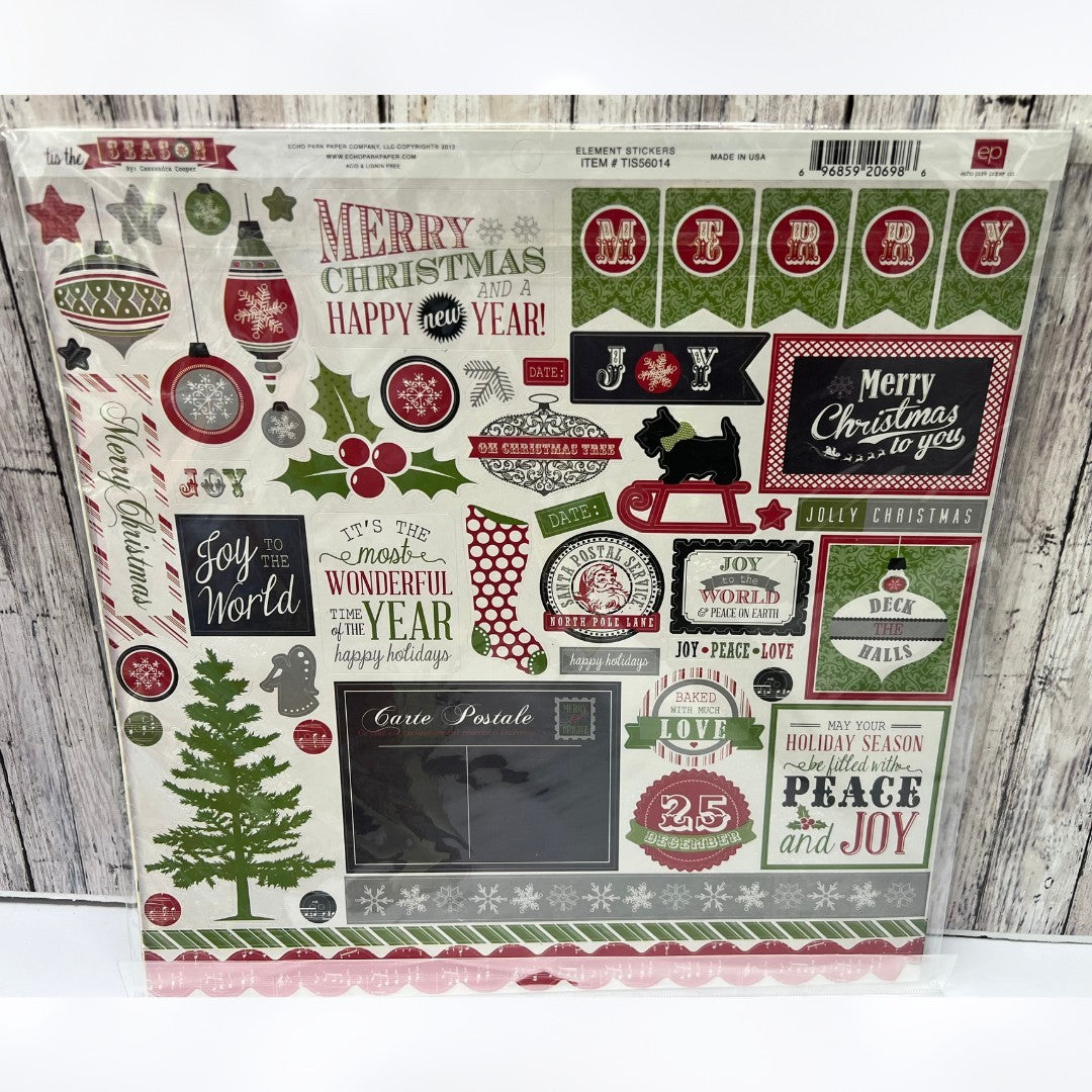 Echo Park TIS THE SEASON Paper Studio 12 Days of Christmas 12x12 Paper Kits