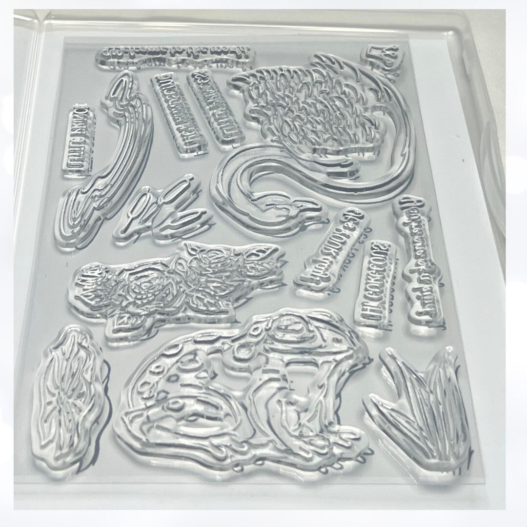 Stampin Up PRINCE & PRINCESS Frog Swan Rubber Stamps