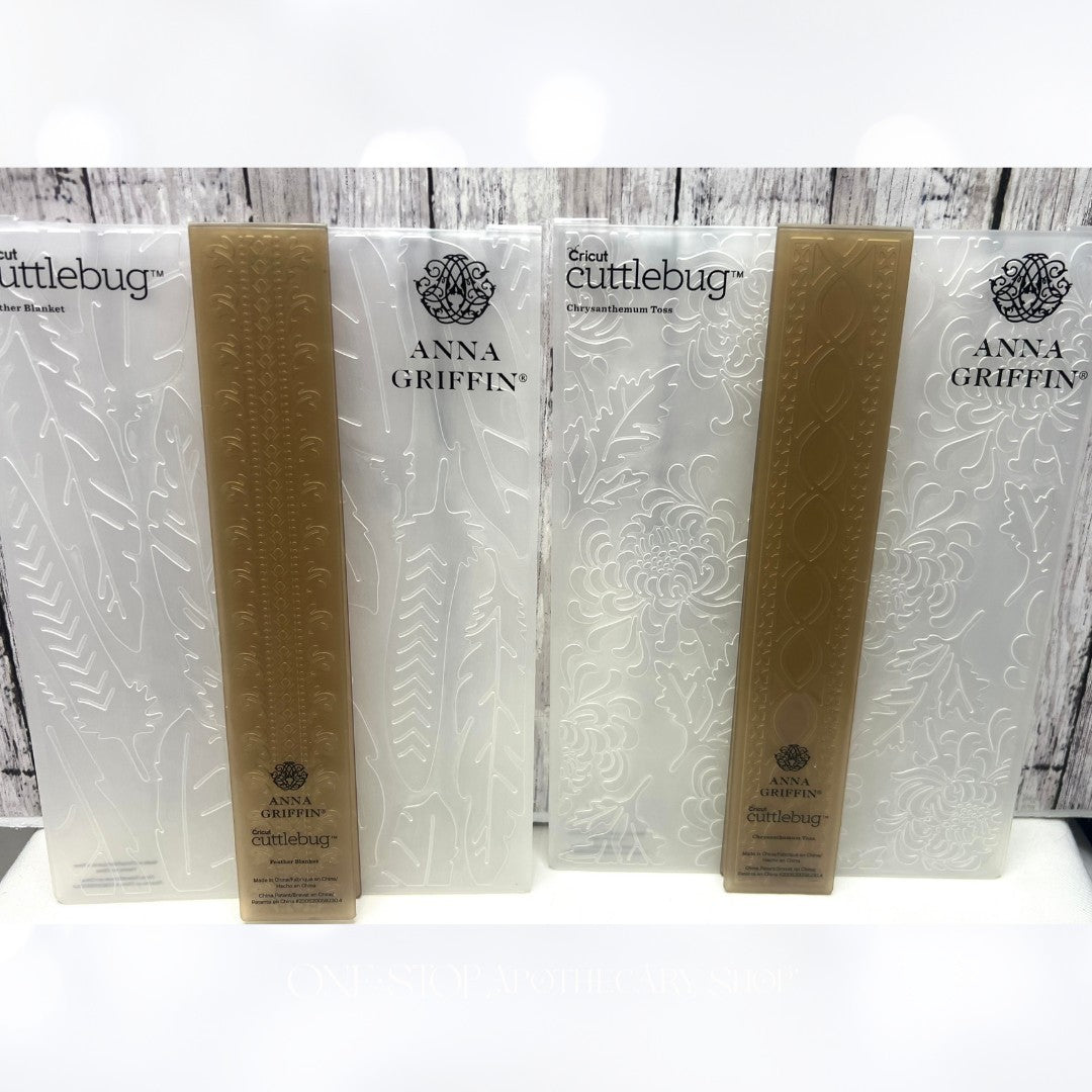 Anna Griffin FEATHER BLANKET Chrysanthemum Toss 5x7 Embossing Folders