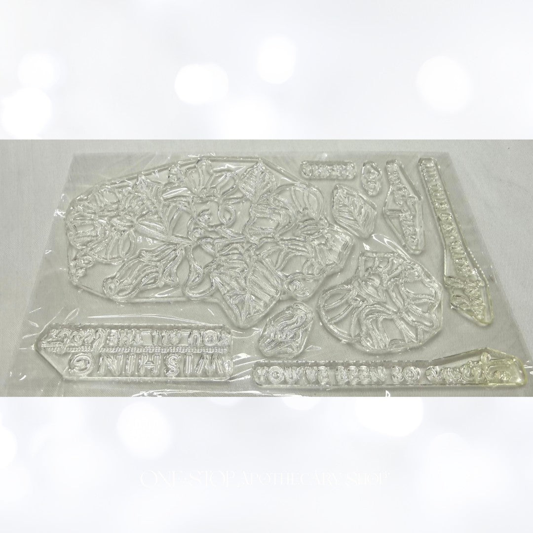 Papertrey Ink YEAR OF FLOWERS Sweet Peas Floral Rubber Stamps Dies