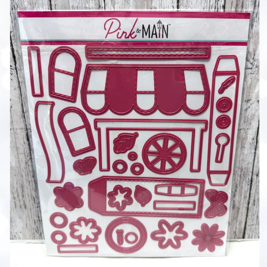 Pink & Main FLOWER CART POP-UP 3D Dies