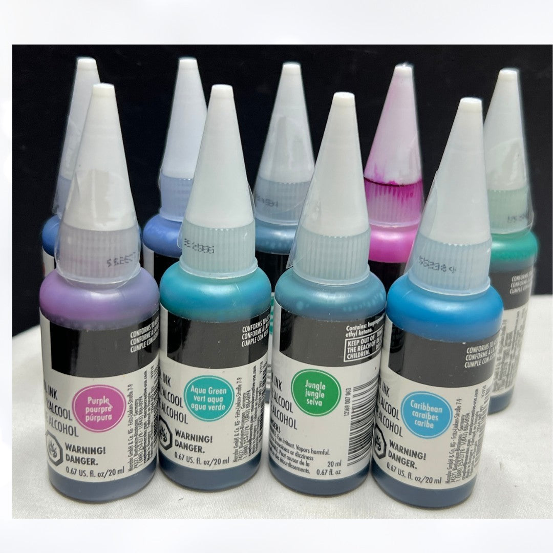 Marabu ALCOHOL INKS 0.67oz Lot of 9