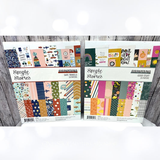 Simple Stories WINTER WONDER Travels Good Stuff 6x8 Cardstock Paper Packs Lot