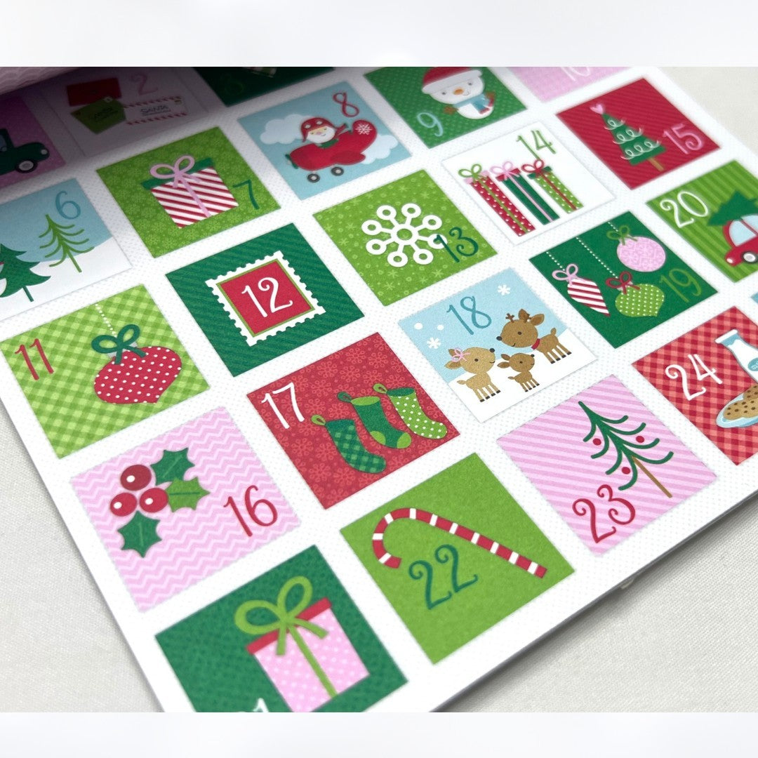 Doodlebug Designs HERE COMES SANTA CLAUS Christmas 6x6 Cardstock Paper Set of 2
