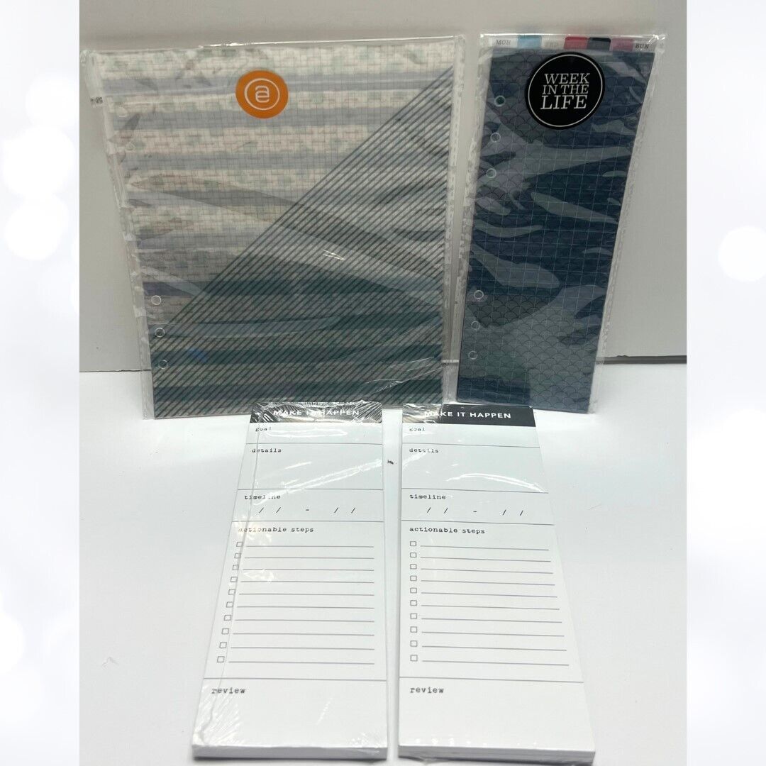 Ali Edwards STORY PLANNER Journal Refill Pages Lists Gray 7.5 x 9