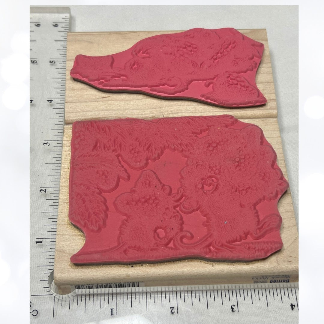 House Mouse BERRIED Sleeping With Strawberries Mice Strawberry Rubber Stamps