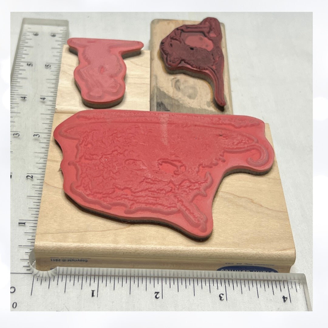 House Mouse BIRTHDAY Cake Monica Amanda Mice Rubber Stamps Lot of 3